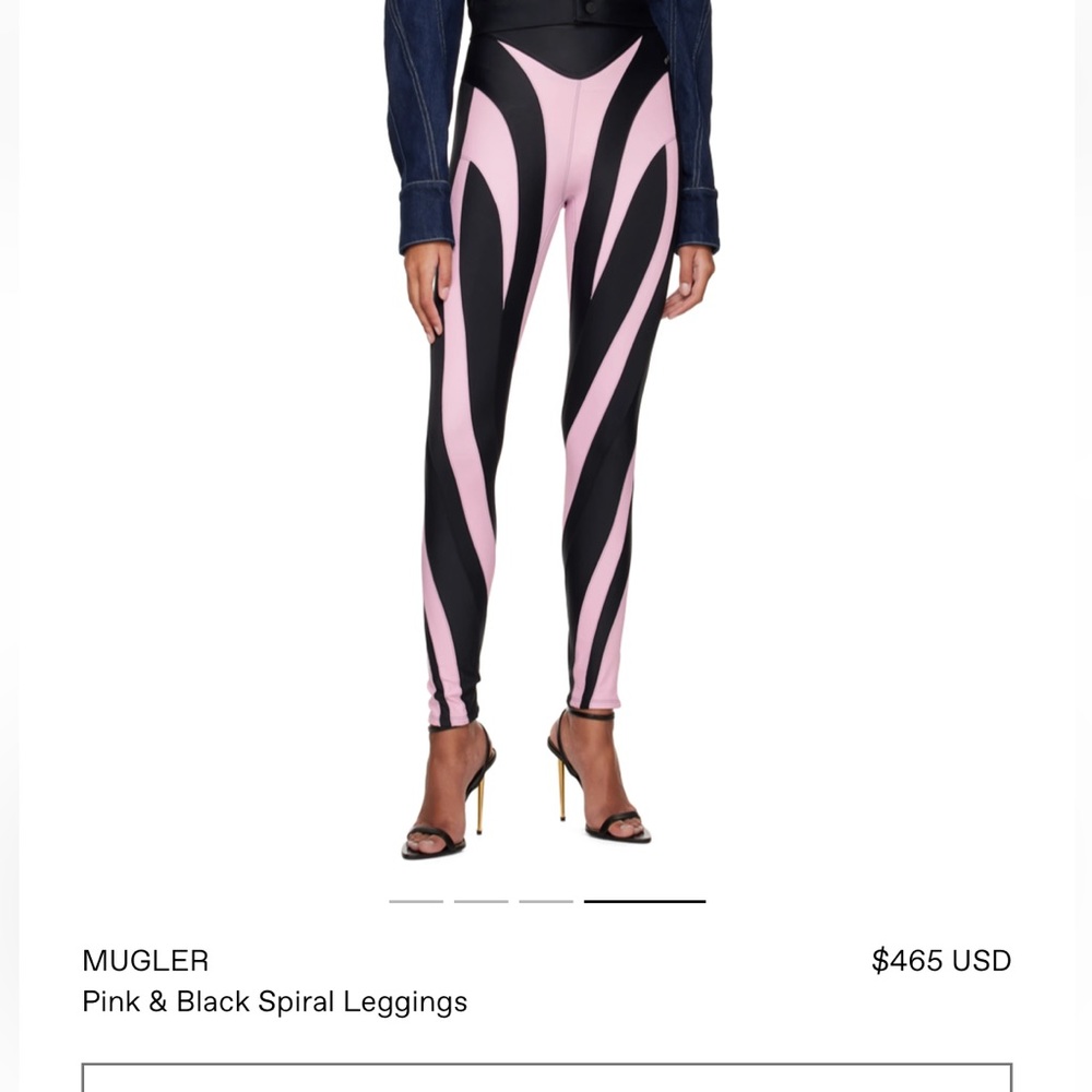 Black and pink MUGLER tights